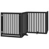 vidaXL 10-tlg. Hundetor mit Tür Faltbar Schwarz 800 cm Pappelholz 3155687 Bild 3
