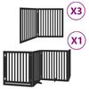 vidaXL 10-tlg. Hundetor mit Tür Faltbar Schwarz 800 cm Pappelholz 3155687 Bild 2