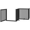 vidaXL 10-tlg. Hundetor mit Tür Faltbar Schwarz 800 cm Pappelholz 3155687 Bild 4