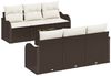 vidaXL Gartensofa-set Braun 55 x 55 x 37 cm Poly-Rattan 3345588 Bild 2