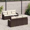 vidaXL Gartensofa-set Braun 55 x 55 x 37 cm Poly-Rattan 3345588 Bild 3