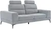 Vente-unique - UDALIO Sofa Stoff Grau - B 123 cm106,5 cm x H 86 cm x L 215 cm Bild 3