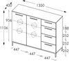 Sideboard >soul< in Basaltgrau - Metall schwarz matt - 135x110,6x40cm (BxHxT) Bild 5
