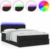 vidaXL Ottomane Bett mit Matratze & LEDs Schwarz 140x200 cm Stoff 3312231 Bild 5