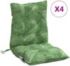 vidaXL Niedriglehner-Auflagen 4 Stk. Blattmuster Oxford-Gewebe 377729 Bild 2