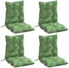 vidaXL Niedriglehner-Auflagen 4 Stk. Blattmuster Oxford-Gewebe 377729 Bild 3