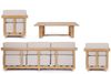 Garten-Set Seuthes Aluminium, modern, Outdoor, natur, 4-teilig mit abziehbaren Kissen Bild 2