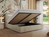 Polsterbett GOLD 5 CLASSIC 160 x 200 cm mit LED-Beleuchtung & Bettkasten, Doppelbett inkl. Lattenrost, Metall-Lift-System & Stauraum - Beige Velvet Bild 3