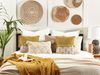 Kissen 2er Set Geometrisches Muster WOODI Baumwolle 45 x 45 cm Weiß Bild 3