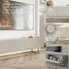 Selsey Veldio - TV-Schrank, Graubeige Taupe mit goldenem Metallgestell, 175 cm Bild 4
