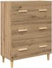 vidaXL Sideboard, Holzwerkstoff Artisan-Eiche, 34 x 69.5 x 90 cm Bild 2