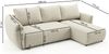 Selsey 'Zordo' - L-Form Eckschlafsofa mit zwei Bettkästen, brauner Chenille rechts Bild 4