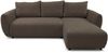 Selsey 'Zordo' - L-Form Eckschlafsofa mit zwei Bettkästen, brauner Chenille rechts Bild 5
