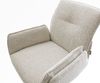Barstuhl Nela-Flex Webstoff Soft Beige Drehfuß höhenverstellbar Metall Weiß Bild 4