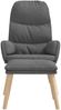 vidaXL Relaxsessel mit Hocker Hellgrau Stoff [3097342] Bild 3