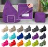 Green Bean® Bean Bag-Sitzsack + Hocker, 2er-Set, waschbar & schmutzabweisend, Polyester / PVC, EPS-Füllung, Lila Bild 2