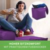 Green Bean® Bean Bag-Sitzsack + Hocker, 2er-Set, waschbar & schmutzabweisend, Polyester / PVC, EPS-Füllung, Lila Bild 4