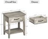 GarveeMore Nachttisch Beistelltisch mit Schublade und Ablage 50x45x60 cm Bild 2