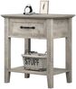 GarveeMore Nachttisch Beistelltisch mit Schublade und Ablage 50x45x60 cm Bild 5