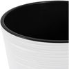 Pflanzgefäß LOCON, weiß Rillenoptik, Ø 30 x 57 cm Kunststoffgefäß mit Einsatz Bild 2