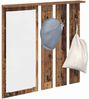 vidaXL Wandmontierter Kleiderständer mit Regal Altholz 84 x 10 x 80 cm 874497 Bild 3