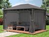 Gartenpavillon 3x4 m Stahldach Hardtop 4 Seitenteile in Grau, Pfosten 9x9 cm Bild 3