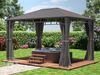 Gartenpavillon 3x4 m Stahldach Hardtop 4 Seitenteile in Grau, Pfosten 9x9 cm Bild 2