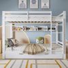 Flieks Etagenbett, Kinderbett Dreierbett 90x200cm mit Ausziehbett 90x190cm und 2M Regal Bild 2