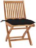 vidaXL Klappbare Gartenstühle mit Kissen 4 Stk. Massivholz Teak 3072829 Bild 2