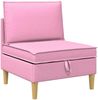 vidaXL Wohnzimmergarnitur mit Kissen mit Speicher 3 pcs Rosa Stoff 3413723 Bild 5