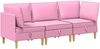 vidaXL Wohnzimmergarnitur mit Kissen mit Speicher 3 pcs Rosa Stoff 3413723 Bild 2