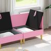 vidaXL Wohnzimmergarnitur mit Kissen mit Speicher 3 pcs Rosa Stoff 3413723 Bild 3