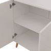 Sideboard HWC-N89, Kommode Schrank Highboard Anrichte, Fischgrätenmuster Melamin Holz, 88x150x40cm ~ weiß Bild 4
