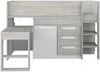 Vente-unique - LOUKALA Bett Holz, Platte BeigeWeiß - B 193,8 cm x H 131,5 cm x L 207 cm Bild 3