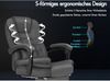 Bürostuhl Stuhl Gaming ergonomisch Leder Felsgrau Lordosenstütze Bild 3