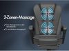 Bürostuhl Stuhl Gaming ergonomisch Leder Felsgrau Lordosenstütze Bild 4