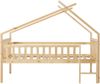 Hausbett Sotkamo 90x200cm mit Rausfallschutz Kiefernholz Natur [en. casa] Bild 4