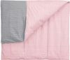 Gestreifte Bettwäsche mit Reißverschluss 135x200 cm, Kissenbezug 80x80 cm Rosa Bild 2