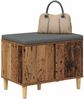 vidaXL Flurbank mit Kissen mit Speicher Altholz 60 x 38 x 46 cm 891526 Bild 3