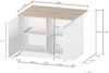 Dmora Kücheninsel Analiza, Mehrzweckschrank, Küchenzeile Schrank, Zusätzlicher Tisch, 100 % Made in Italy, 125 x 90 x 90 cm, Anthrazit und Schiefer Bild 3