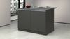 Dmora Kücheninsel Analiza, Mehrzweckschrank, Küchenzeile Schrank, Zusätzlicher Tisch, 100 % Made in Italy, 125 x 90 x 90 cm, Anthrazit und Schiefer Bild 4