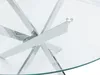 Vente-unique - COSIMA Esstisch Glas TransparentSilberfarben - B 140 cm x H 77 cm x L 140 cm Bild 4