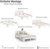 Holzbett mit Federkernmatratze 180x200 Bett Weiß Doppelbett Holzbettrahmen Massiv Holz Lattenrost Bild 5