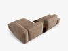 Micadoni Ecksofa Martina 2-Sitzer mit Couchtisch Rechts Samt Dunkelbeige Bild 4