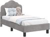 vidaXL Kinderbettgestell mit Kopfteil Hellgrau 70 x 140 cm Samt 42010929 Bild 2