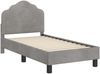 vidaXL Kinderbettgestell mit Kopfteil Hellgrau 70 x 140 cm Samt 42010929 Bild 4
