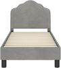 vidaXL Kinderbettgestell mit Kopfteil Hellgrau 70 x 140 cm Samt 42010929 Bild 5
