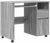 vidaXL Tisch mit Rädern Graues Sonoma 91 x 50 x 77 cm Holzwerkstoff 869535 Bild 2