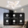 oyajia LED Deckenleuchte 75W Moderne LED-Deckenleuchte mit Lüfter, LED Deckenventilator, LED fest integriert, Kaltweiß/Naturweiß/Warmweiß, 3-Farbwechsel und 3 Geschwindigkeiten,Regelung der Innentemperatur Bild 2