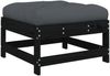 vidaXL Gartenhocker mit Kissen Schwarz Massivholz Kiefer 825559 Bild 2
